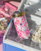 Pink Party Confetti Skinny Can Cooler