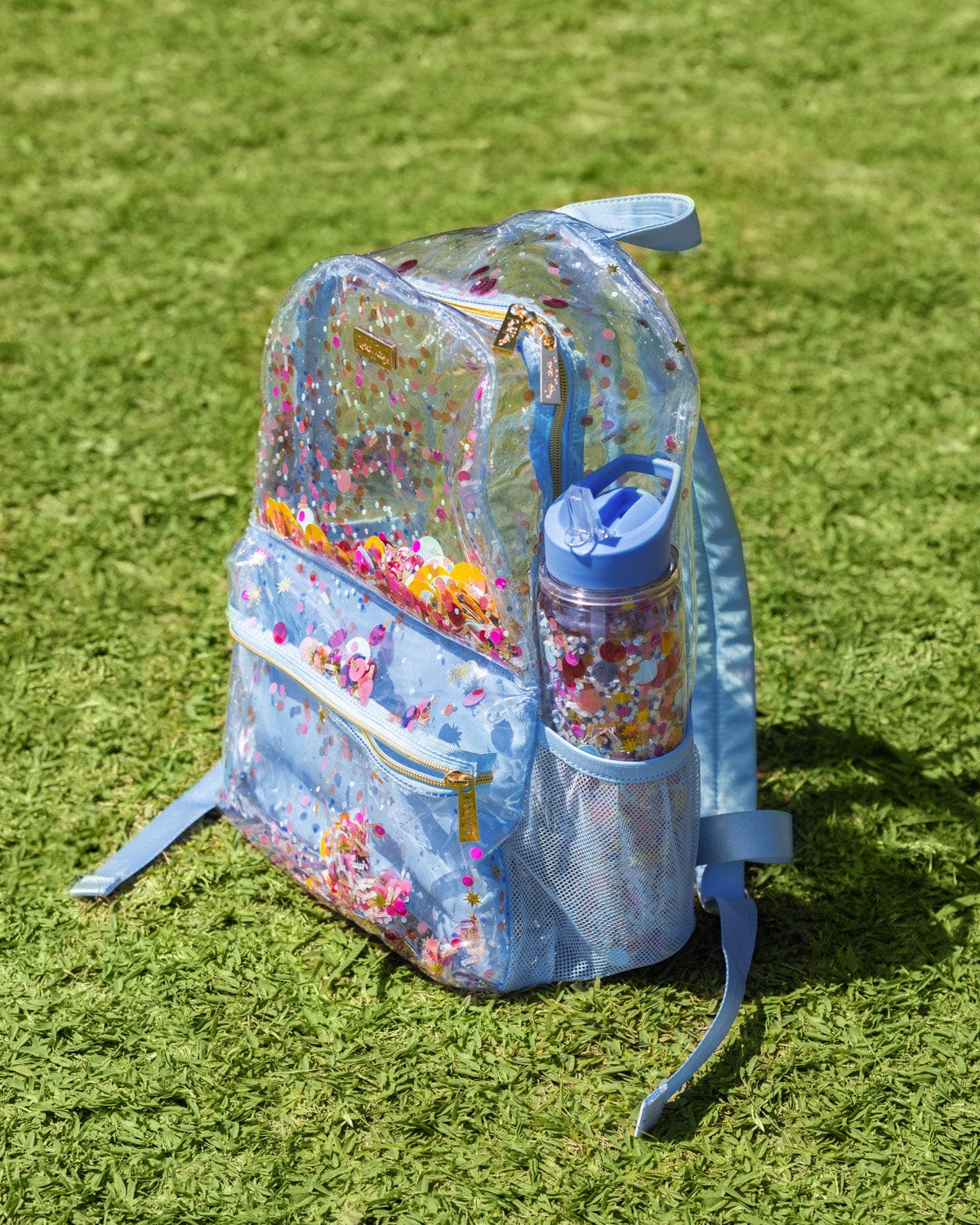 Celebrate Every Day Blue Clear Backpack Packed Party