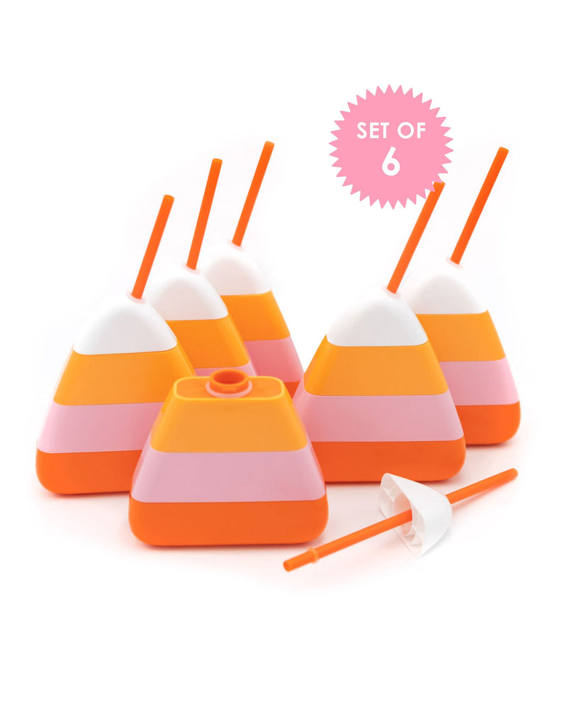 candy corn sipper set with straws