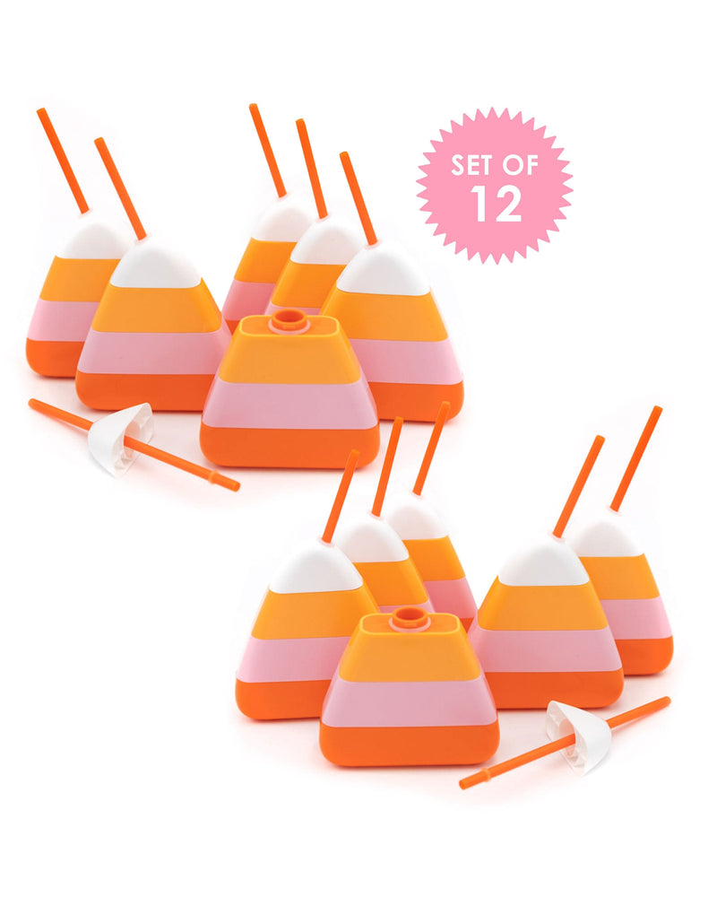 candy corn sipper set with straws