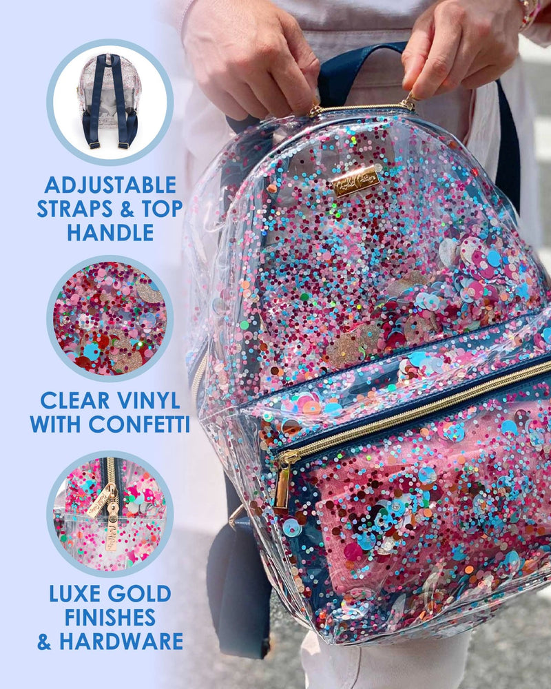 Essentials Confetti Clear Fashion Backpack – Packed Party