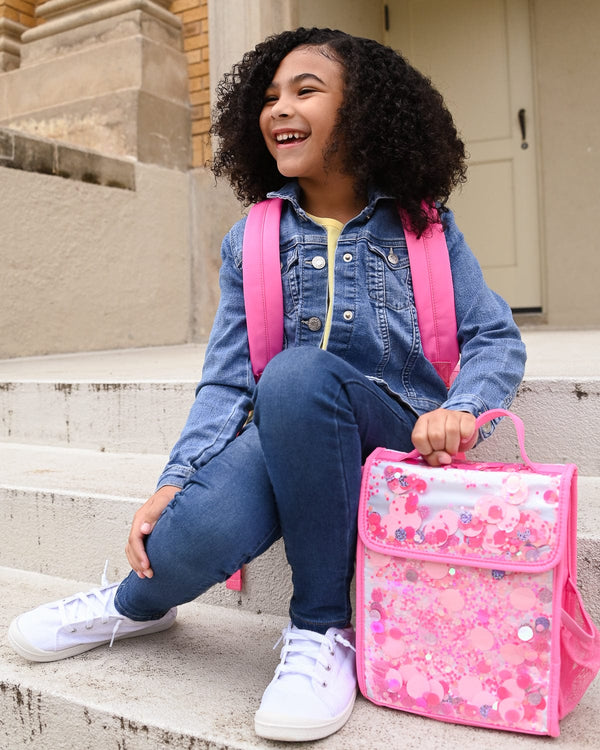 Pink Party Medium Backpack & Lunch Box Bundle