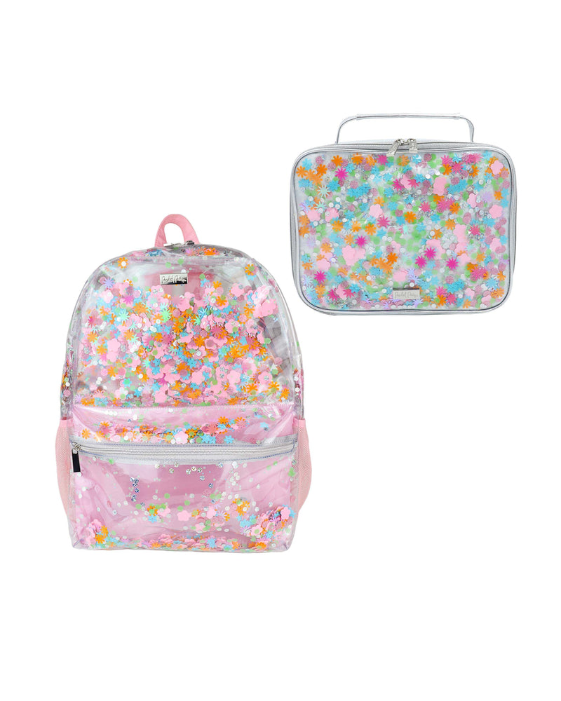 Flower Shop Medium Backpack Lunch Box Bundle