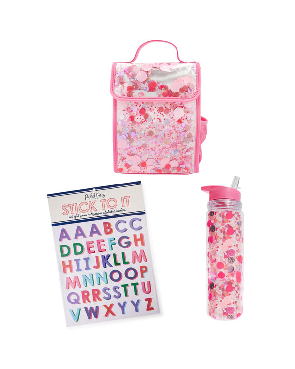 PINK PARTY LUNCHBOX/ WATERBOTTLE BUNDLE