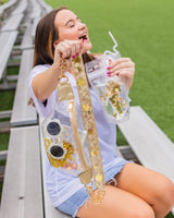 adjustable confetti strap and clear belt bag bundle