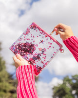 PINK I CAN CONFETTI EVERYTHING POUCH