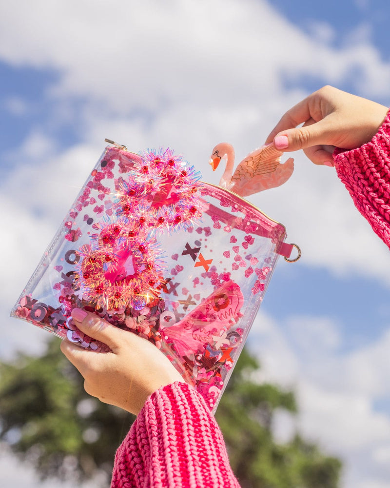 PINK I CAN CONFETTI EVERYTHING POUCH