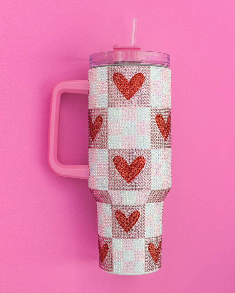 HEART EYES STAINLESS STEEL TUMBLER