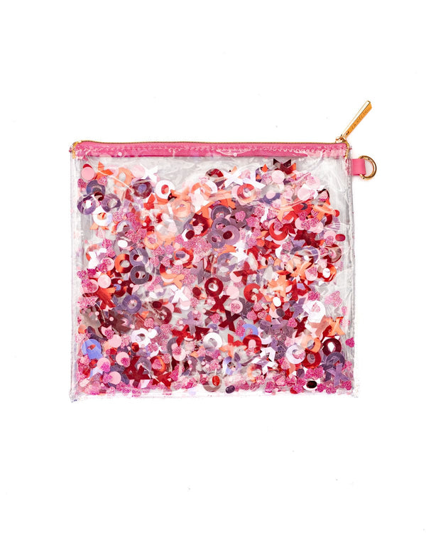 PINK I CAN CONFETTI EVERYTHING POUCH