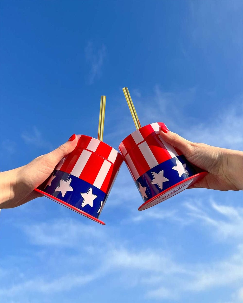 Hats Off To The USA Sipper Set with Straws (Set of 2)